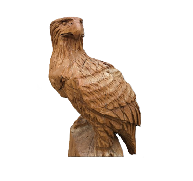 Holzskulptur Eule